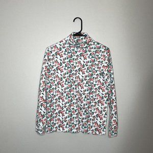 White Rose Turtleneck, by Stepping Stones  Size L